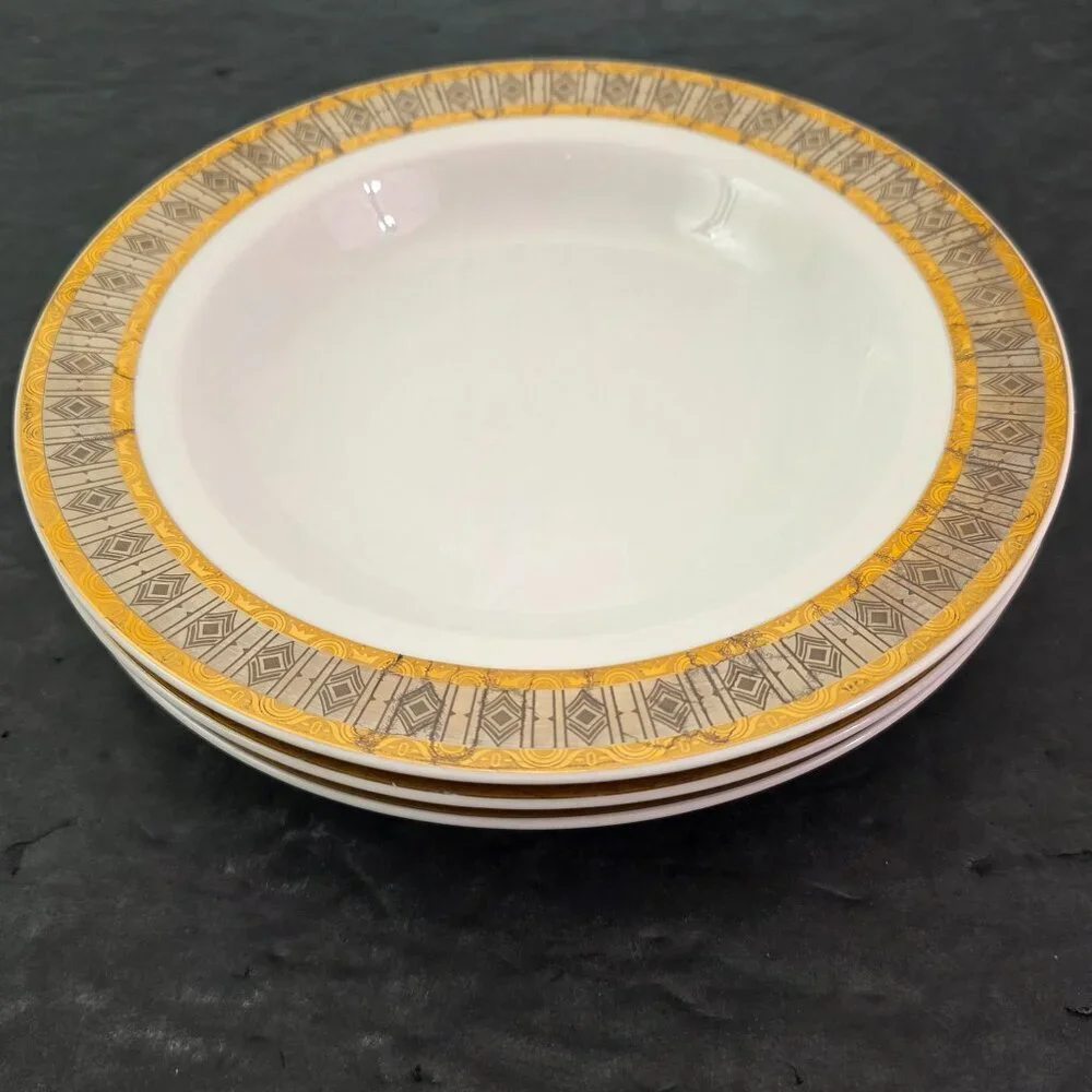 Baum Bros Formalities SAMANTHA Bohemian Porcelain Soup Salad Bowls – Set of 4